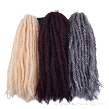 Hot sell 20 inch 110g afro kinky curly twist braiding hair crochet afro kinky dreadlocks marley hair braid
